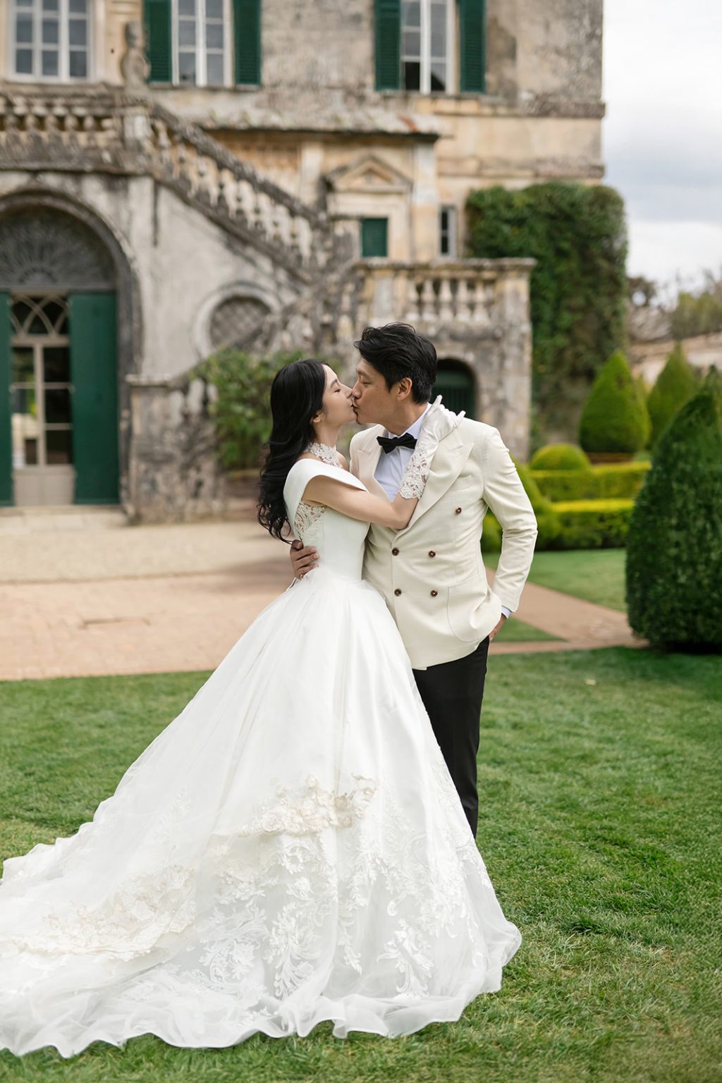 Clair and Cheng at a Renaissance villa in Tuscany